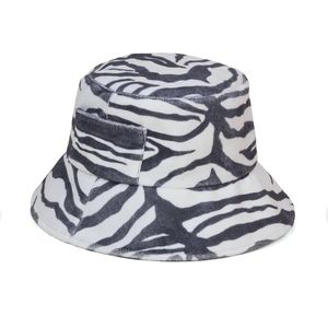 Lack of Color Wave Terry Zebra Bucket hat